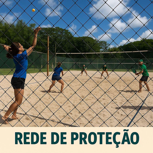 Rede de Proteção Beach Tênis Preta – Sob Medida (Fio 4mm)