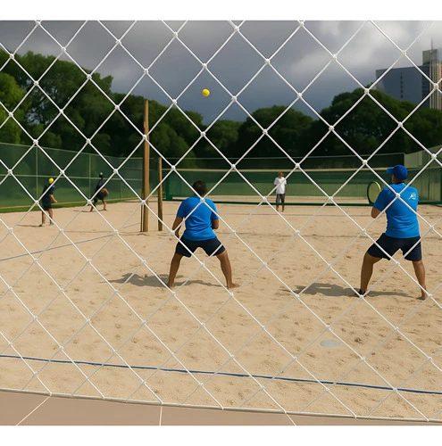 Rede de Proteção Beach Tênis Branca – Sob Medida (Fio 4mm)