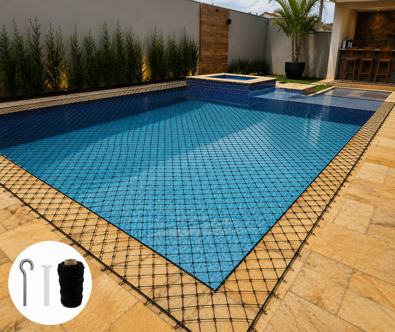 Rede de Proteção Piscina Área Gourmet 6,00 x 3,50m